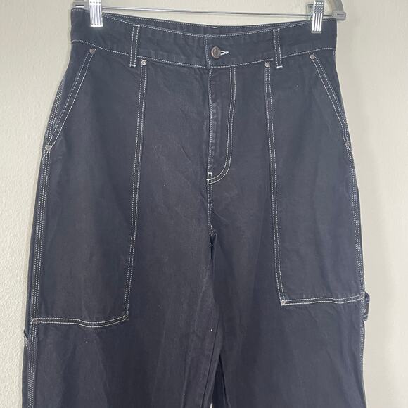 STELLA McCARTNEY CARGO   BLACK DENIM JEAN SIZE 30 - Picture 3 of 11